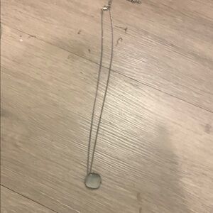 Elegant Silver Necklace with Dainty Chain and Circular Pendant